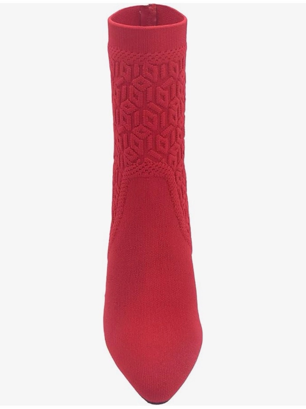 Impo Red Knit Sculpted Block Heel Ankle Boot - Picture 4 of 8
